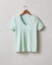 Women's Classic Cotton V-Neck Tee - Grayed Jade